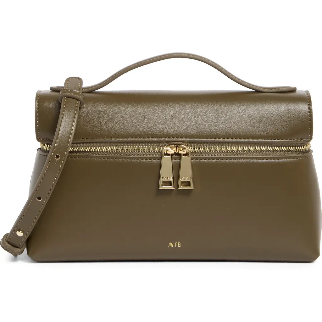 JW PEI Thea Faux Leather Top Handle Bag in Dark Olive at Nordstrom | Nordstrom