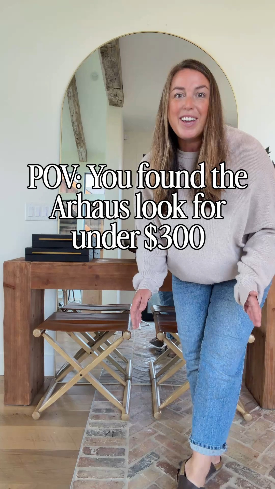 The look for less console table everyone will be asking you about 🤎✨
