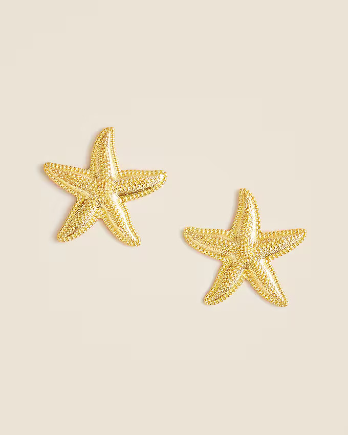 Oversized starfish stud earrings | J. Crew US