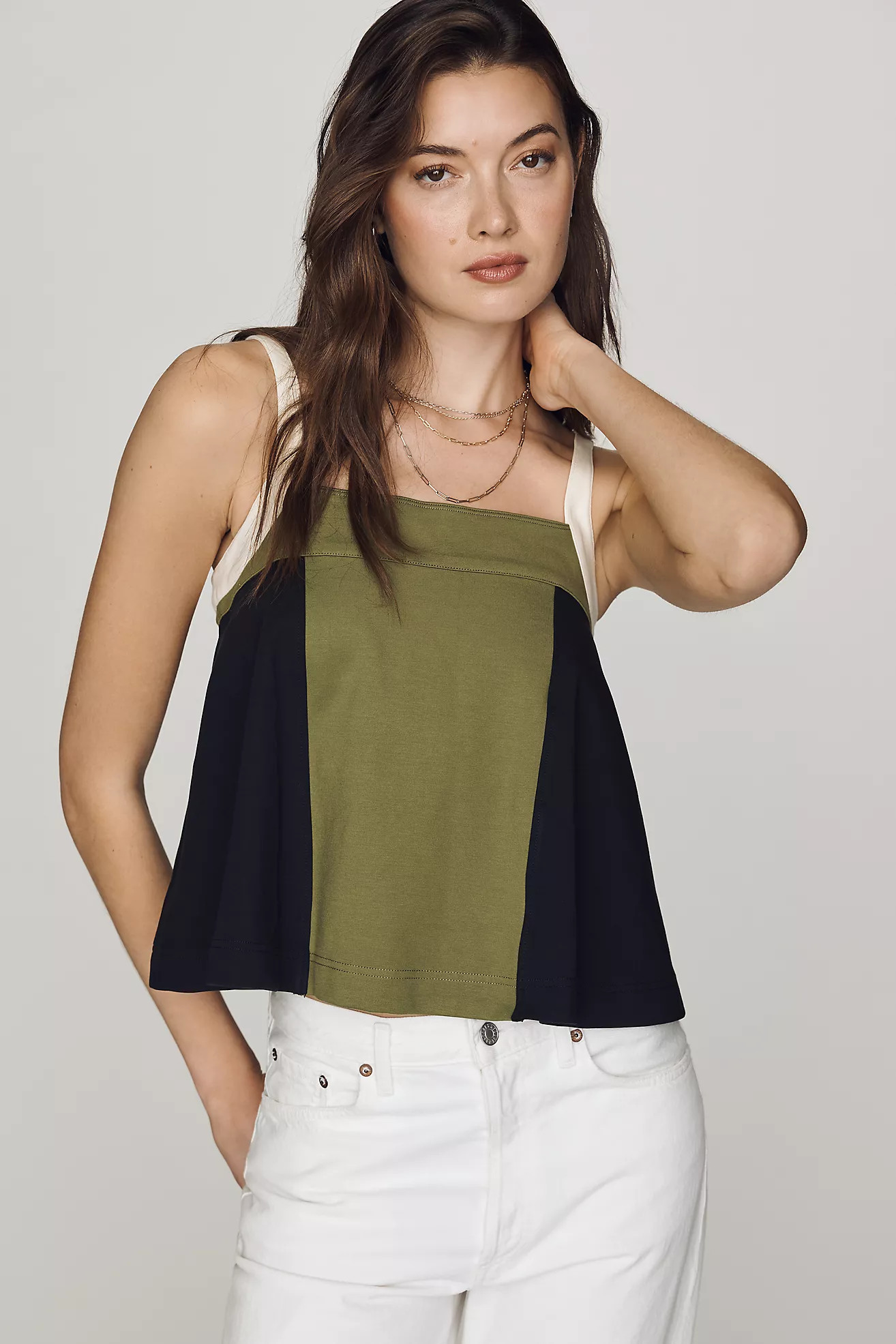 Maeve Colorblock Swing Tank | Anthropologie (US)