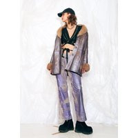 Vintage 70S Reworked Shearling Penny Lane Coat in Purple 1970S Hand-Painted Afghan Real Leather Winter Jacket Xxl | Etsy (US)