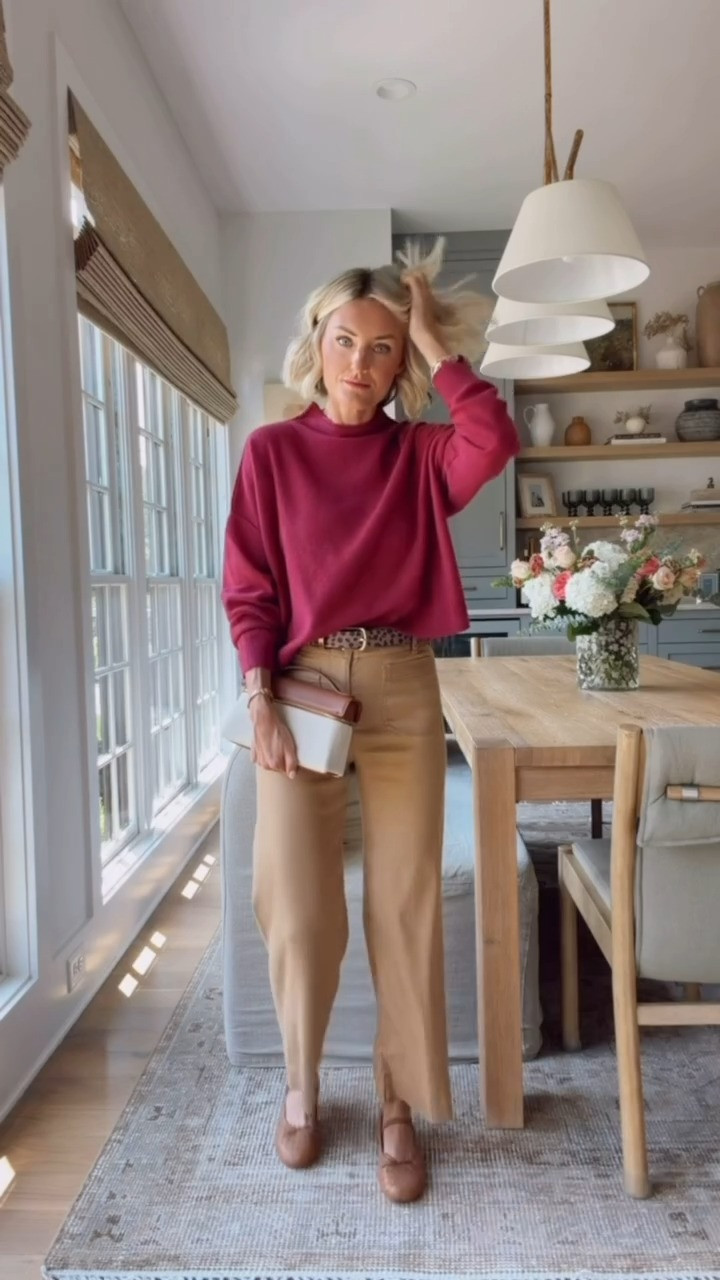 Love a color block moment! This sweater is such a pretty fall color! Wearing S in sweater & 25 in the pants! 

Loverly Grey, Anthropologie, wide leg pants, fall outfit, fall sweater, cashmere sweater  

 #LTKSeasonal #LTKWorkwear