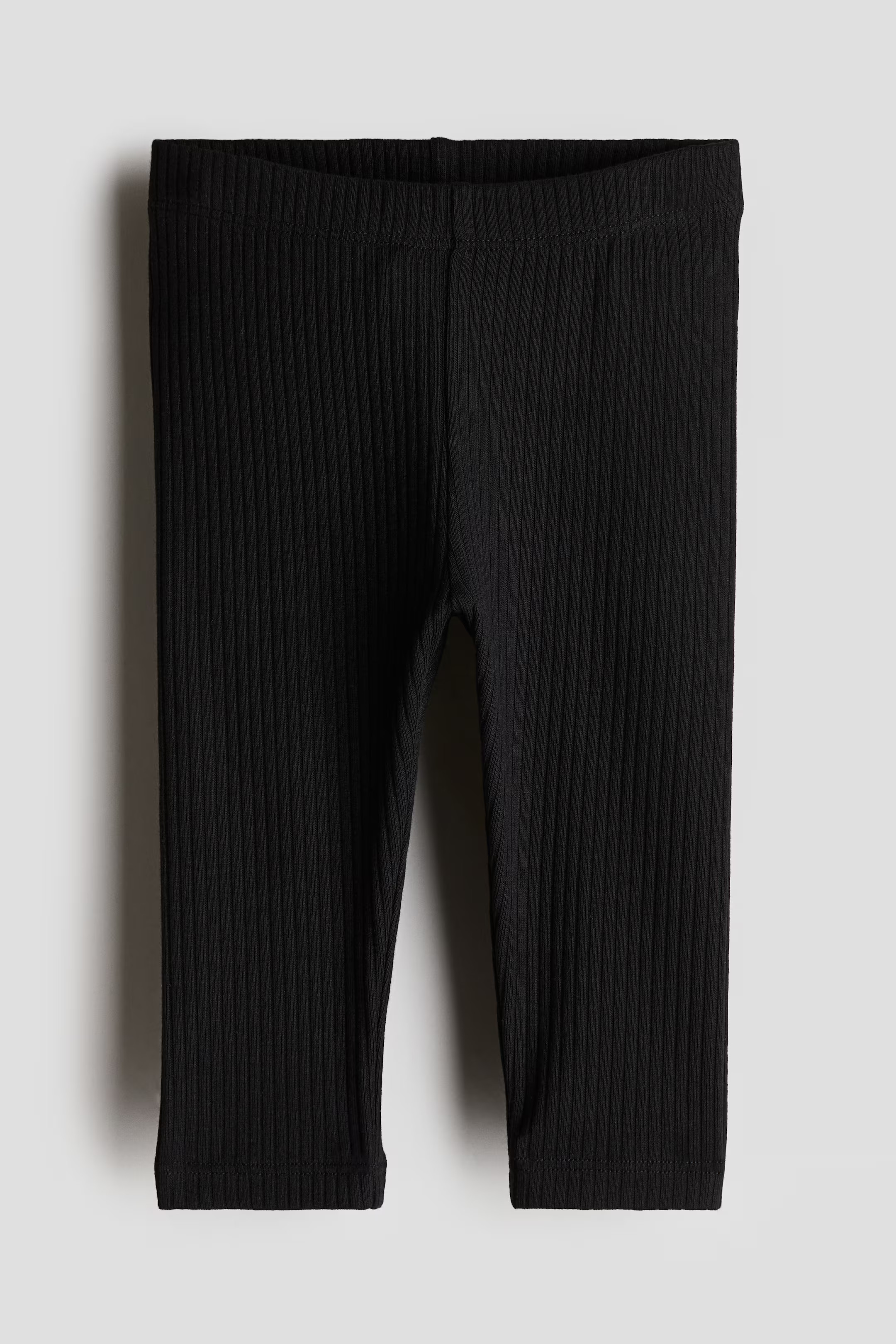 Ribbed Cotton Leggings - Black - Kids | H&M US | H&M (US + CA)
