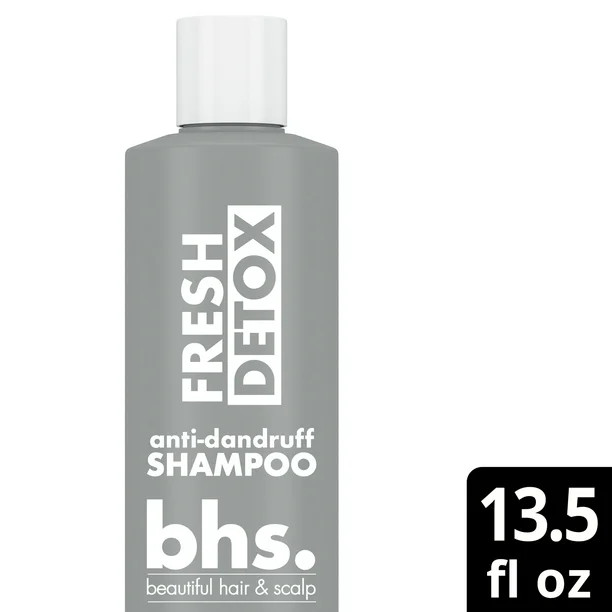 Beautiful Hair and Scalp bhs Fresh Detox Anti-Dandruff 2-in-1 Shampoo, 13.5 oz | Walmart (US)