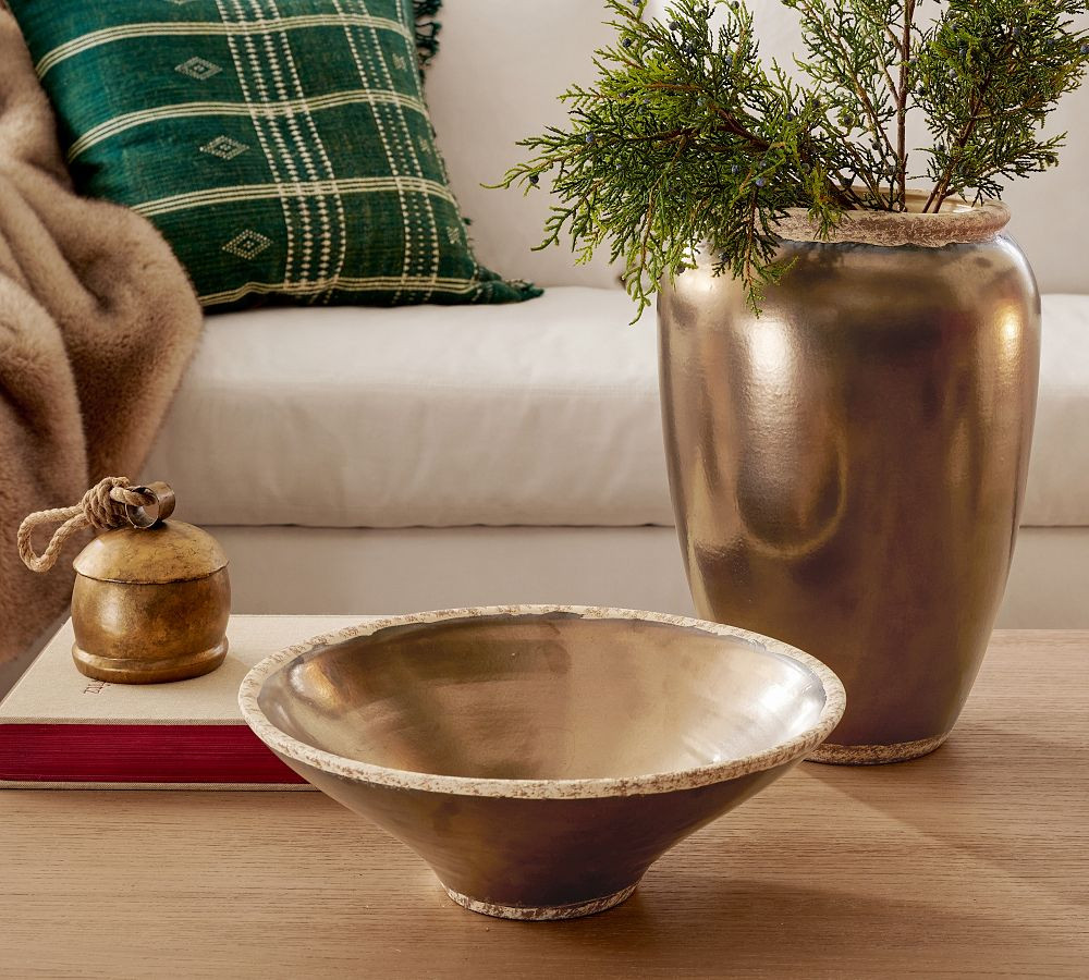 Tilden Metallic Ceramics Collection | Pottery Barn (US)