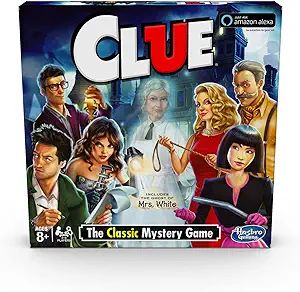 Hasbro Gaming Clue Game Ghost of Mrs. White, Mystery Board Game, Compatible with Alexa, Kids Ages... | Amazon (US)