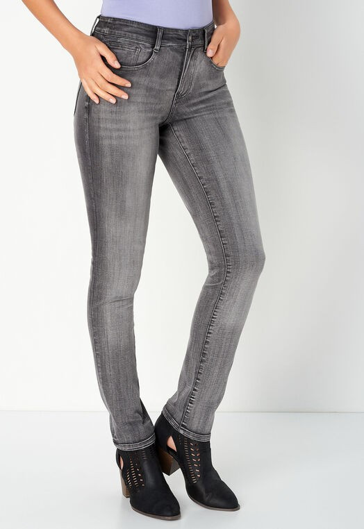 5 Pocket Straight Grey Jean Average Shaped Fit - CBK Web Store | Christopher & Banks (US)