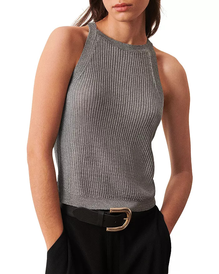 Zichy Metallic Ribbed Top | Bloomingdale's (US)