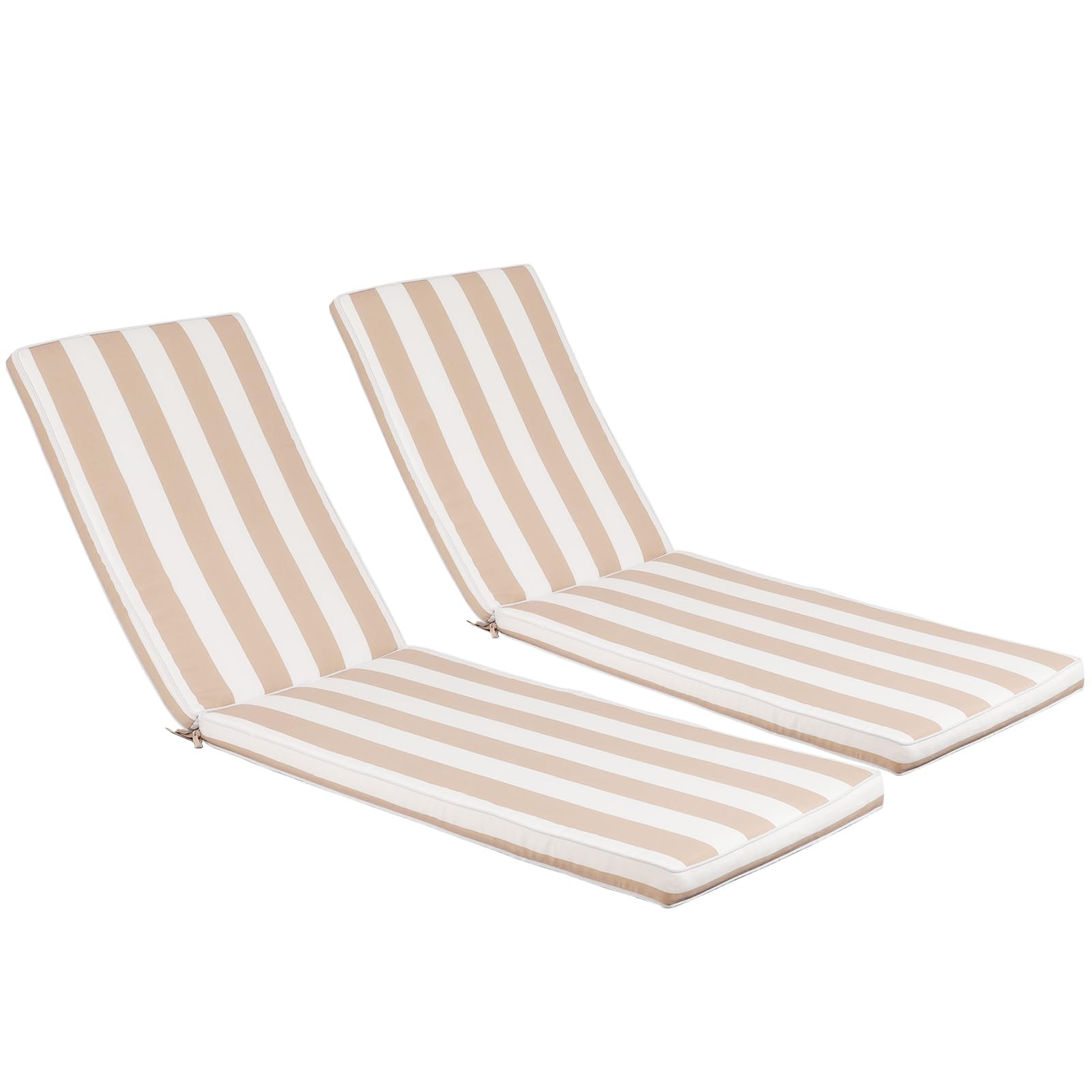 2-Pack Chaise Lounge Chair Cushions, Waterproof/Fade Resistant, Outdoor Indoor Use for Patio, Bac... | Amazon (US)