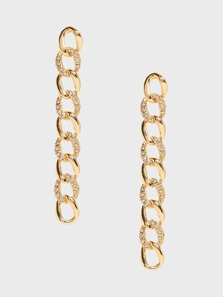 Pavé Link Linear Earrings | Banana Republic (US)