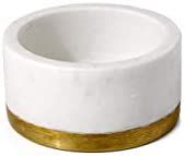 Serene Spaces Living White Marble Bowl with Brass Ring, Decorative Multi-Purpose Bowl- Use as Cen... | Amazon (US)