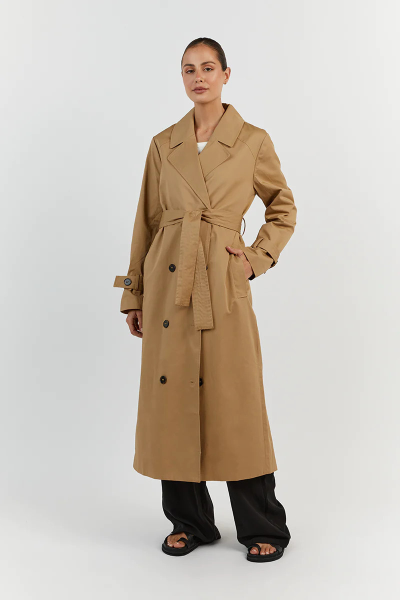 FOSTER TAN COTTON TRENCH COAT | DISSH