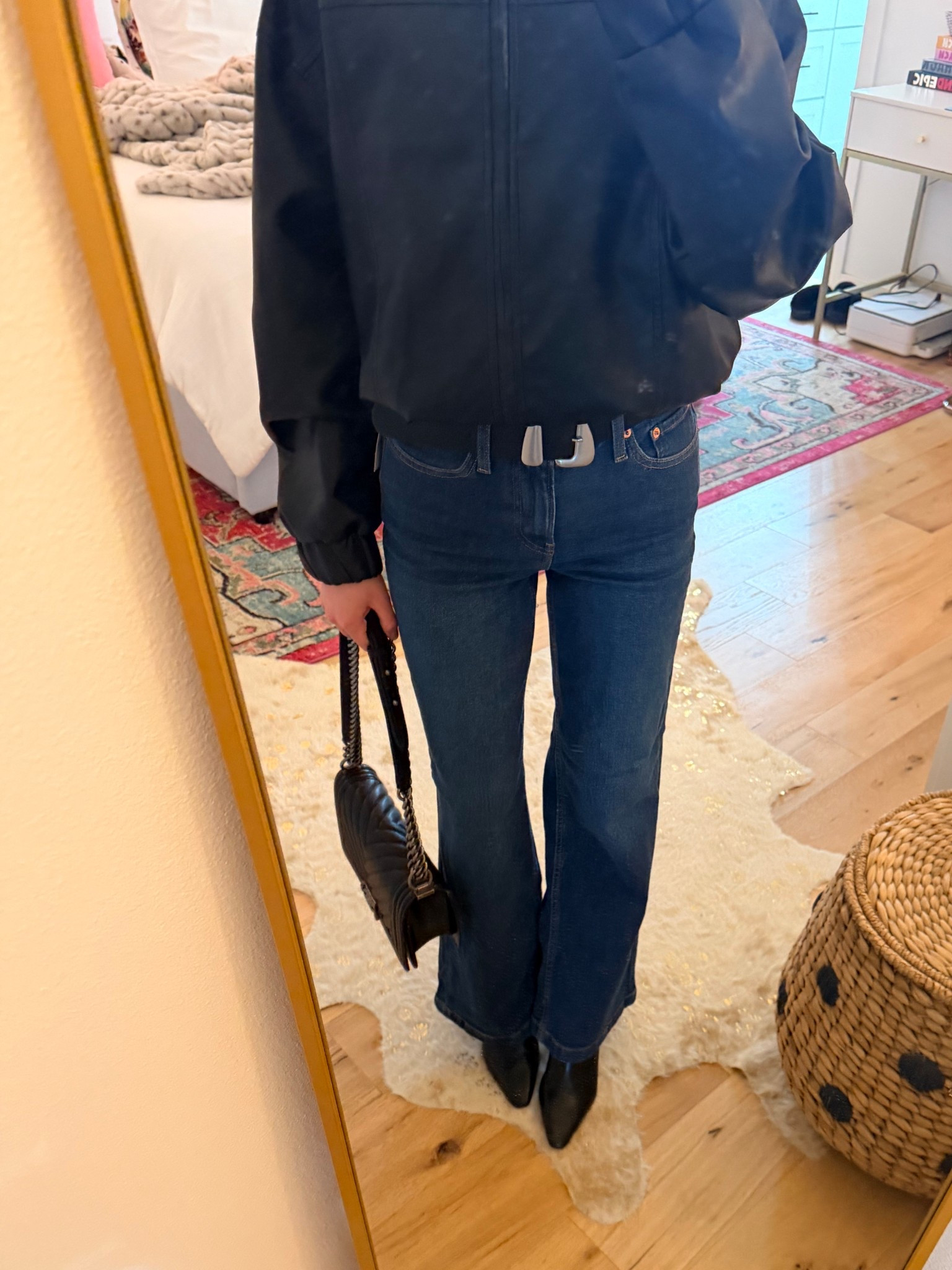 @gapstyle belt and jeans! @Zara leather jacket from 3 years ago! 

#LTKgrwm #LTKootd #LTKSeasonal