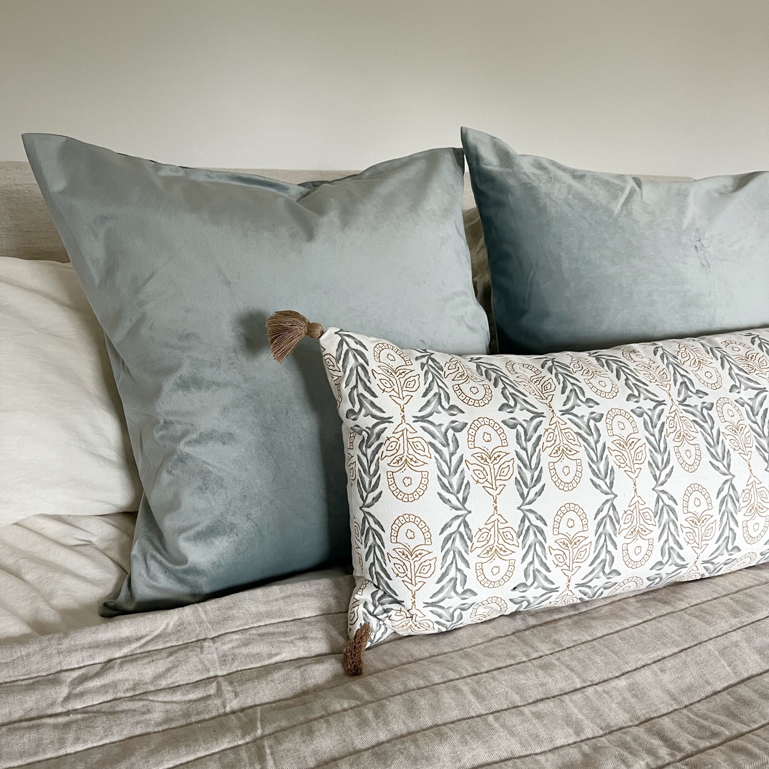 Blue grey Velvet pillow covers 

#LTKhome