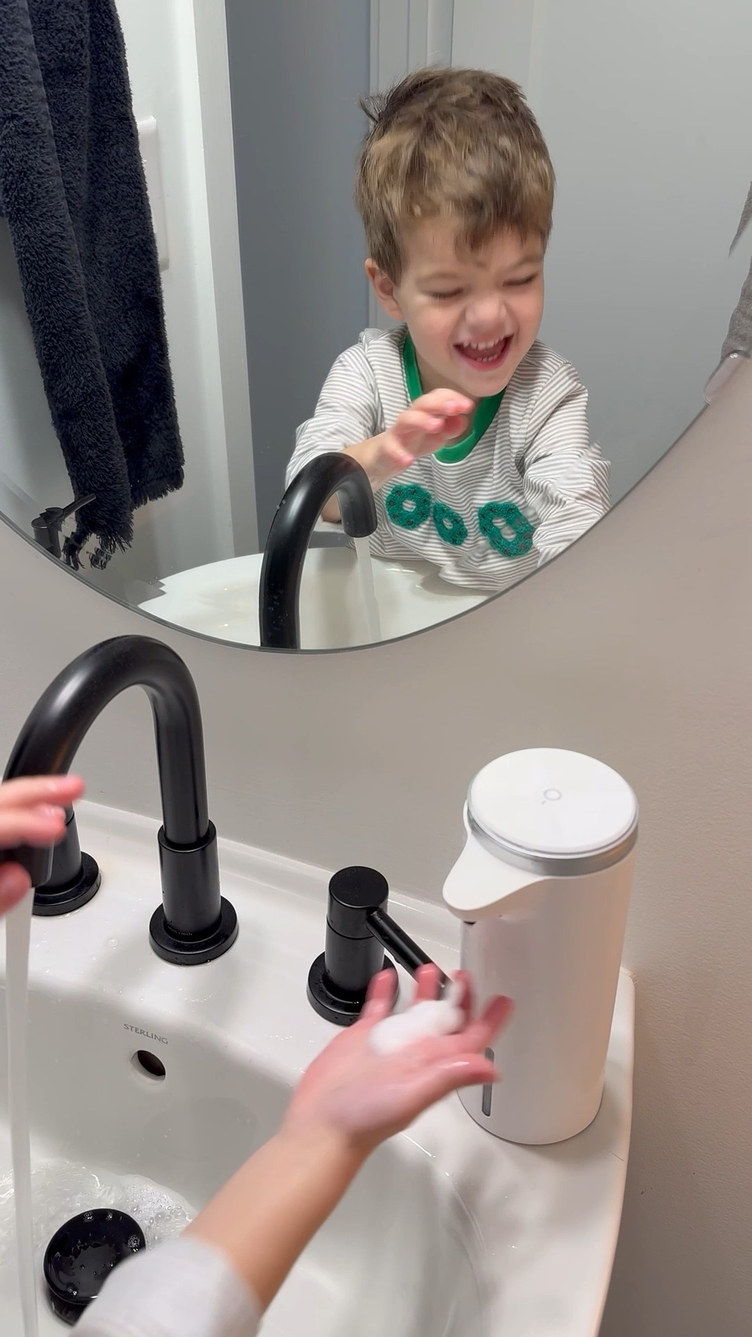 Hard time getting your toddler to wash their hands? This automatic foam soap dispenser is the answer 👌🏼 

#LTKWatchNow #LTKKids #LTKSaleAlert