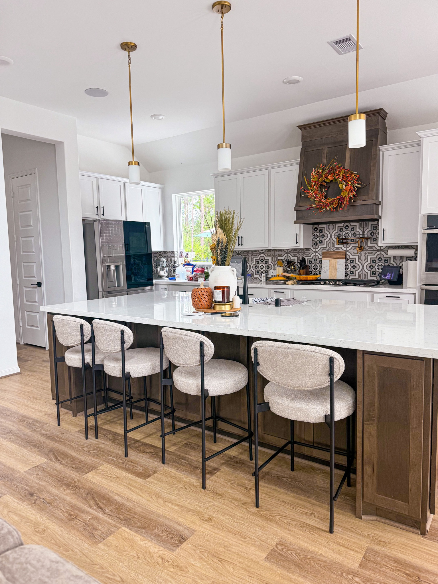 HOME: our boucle counter height bar stools have been one of my
Favorite finds for our home for $100!

#LTKFindsUnder100 #LTKHome