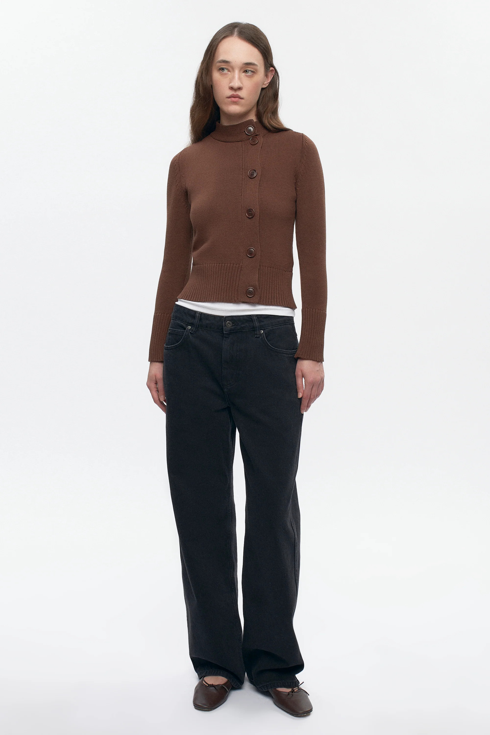 Women's Asymmetric Button Cardigan | Kotn