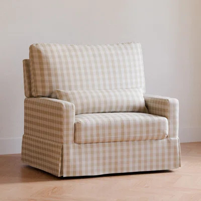 Crawford Pillowback Chair and a Half Upholstered Swivel Glider | Wayfair North America