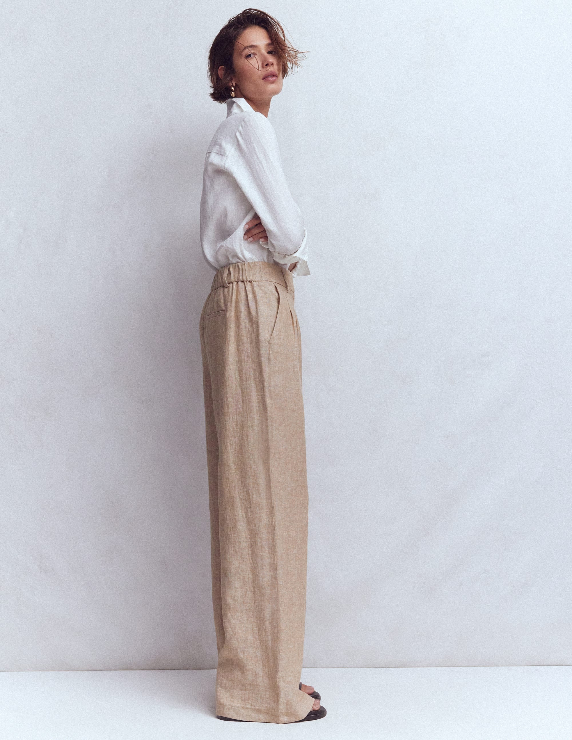 Belgravia Linen Trousers
                    
                      
                        Blue... | Boden UK