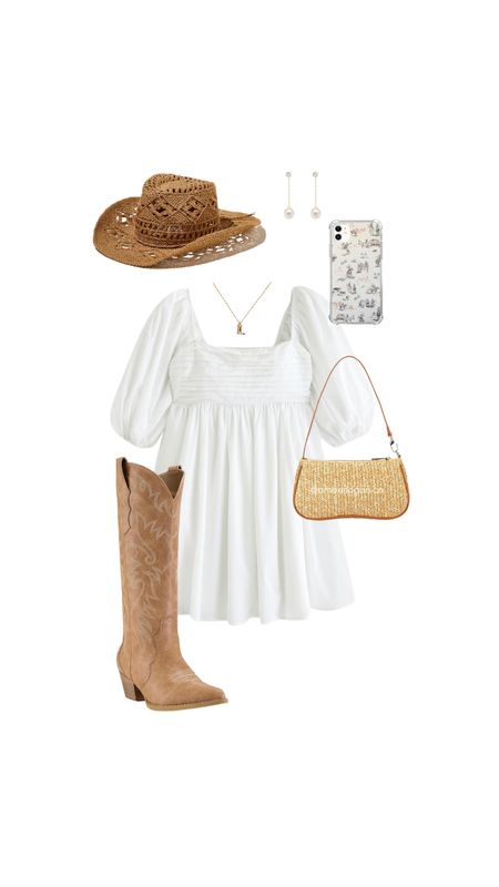 Abercrombie sale outfit idea! Code: DENIMAF 

Summer outfit idea, spring outfit, white dress, western boots, straw western hat, straw bag

#LTKshoecrush #LTKstyletip #LTKitbag