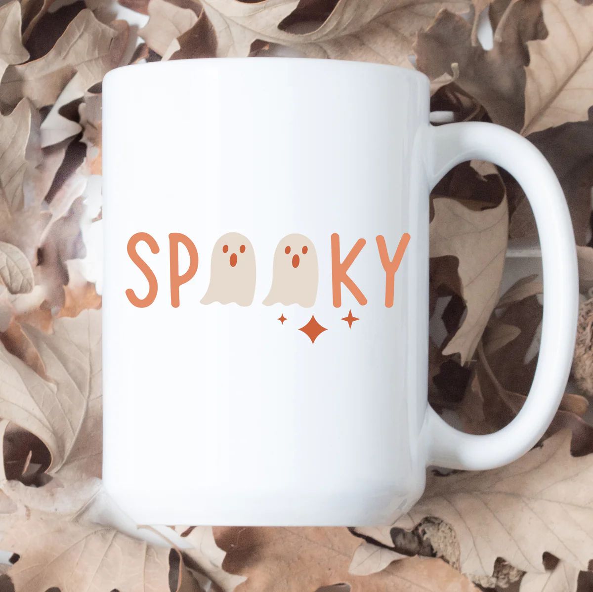 Spooky w/ ghosts Mug | Sweet Mint Handmade Goods