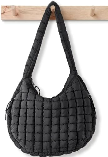Puffer Tote Bag for Women Large Quilted Tote Bag Quilted Carryall Bag Soft Puffy Crossbody Bag Ho... | Amazon (US)