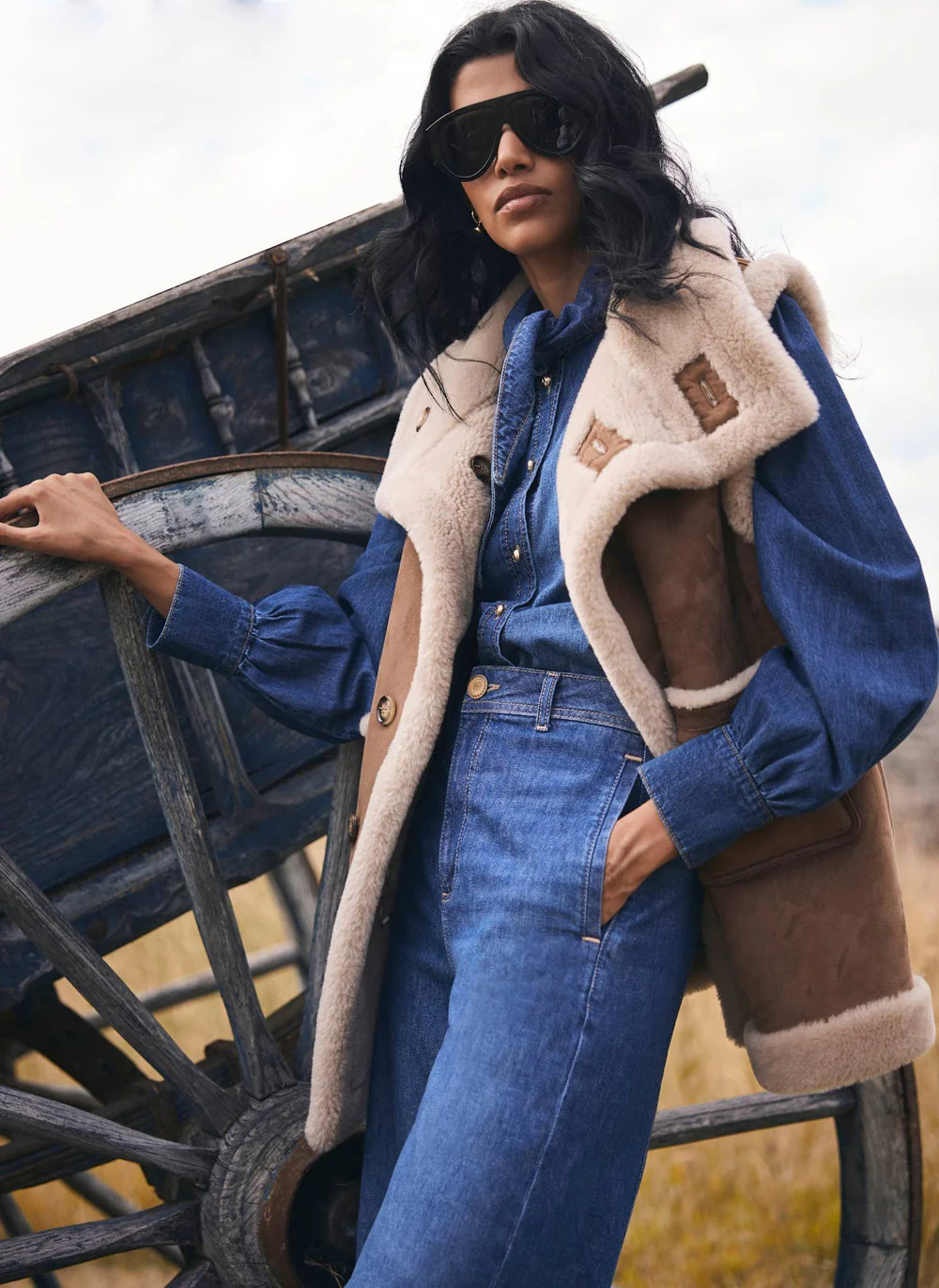 Tan Bonded High Neck Reversible Gilet | Mint Velvet