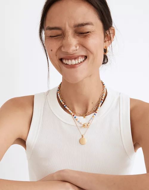 Three-Piece Beaded Toggle Chain Necklace Set | Madewell