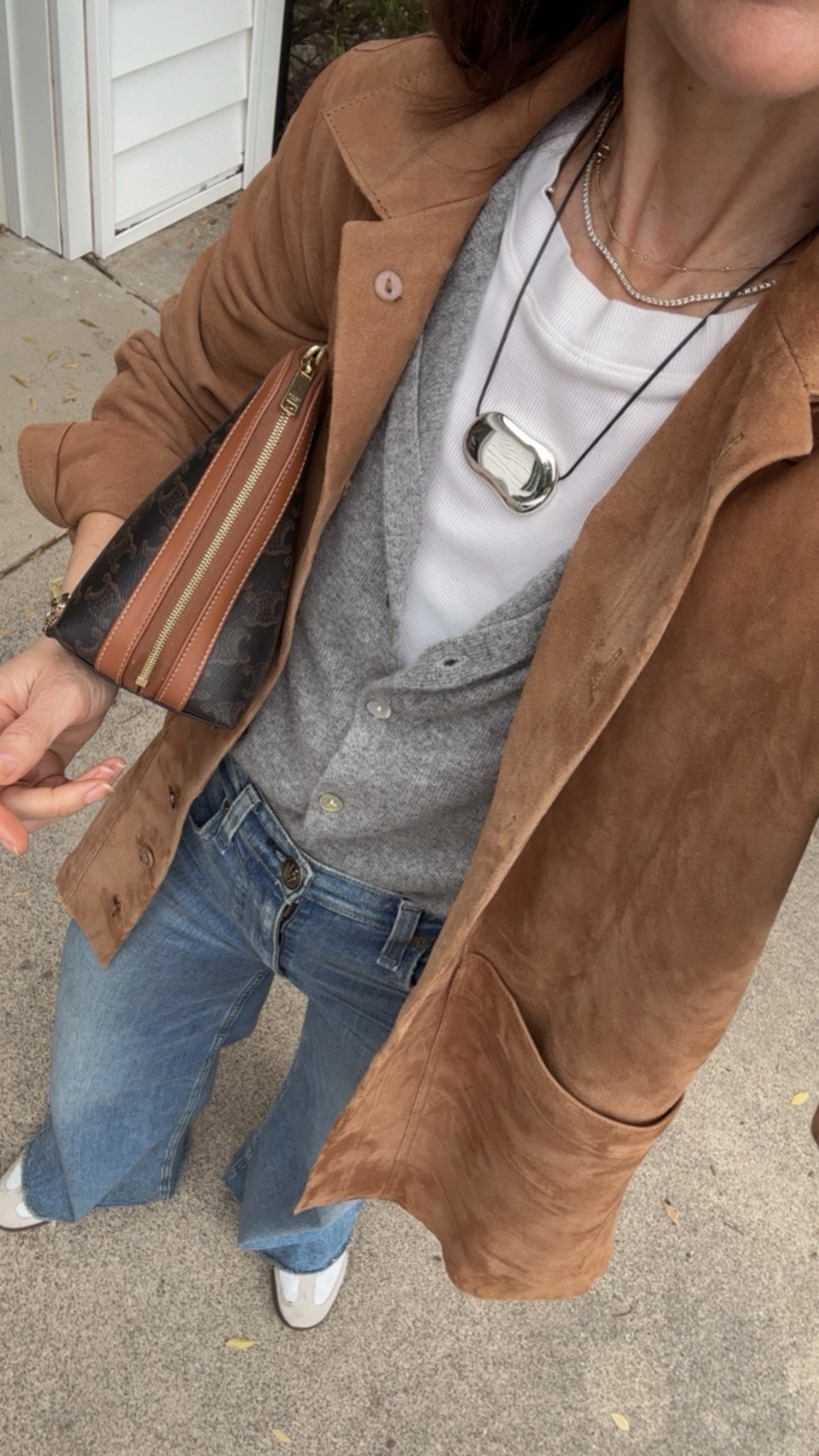 Today’s OUTFIT
Suede jacket, true to size 
Cardigan is a great lightweight layer for spring (true to size) 

#LTKOver40