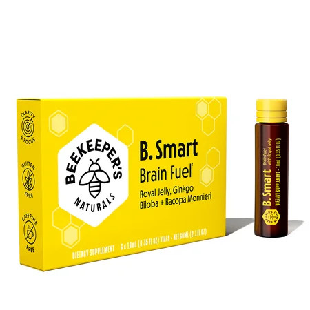 Beekeeper s Naturals B.Smart Brain Fuel Supplement Memory and Focus Liquid Vials 6-Pack | Walmart (US)