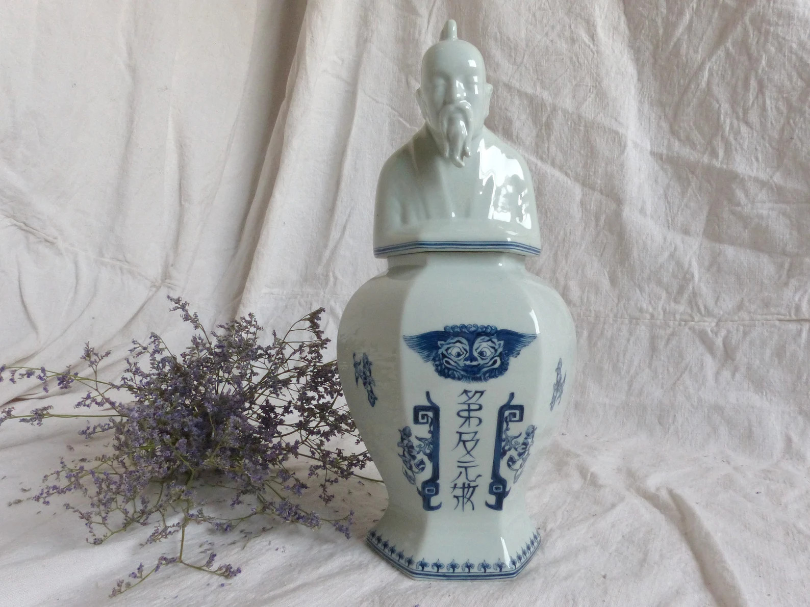 Read the full title
    French vintage Chinese style Paris porcelain pharmacy jar. Apothecary jar... | Etsy (US)