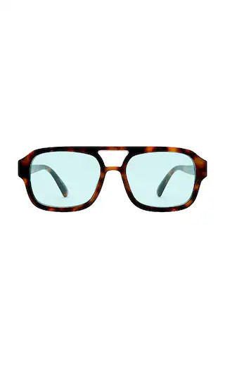 Aquarius Sunglasses in Havana & Turquoise Tint | Revolve Clothing (Global)