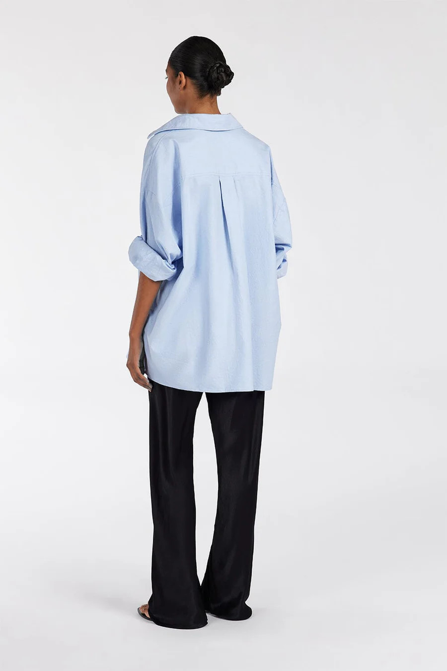 MYKA BLACK SATIN PANT | DISSH