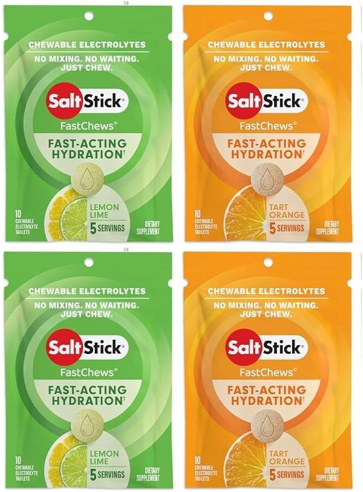 SaltStick FASTCHEWS® Resealable, Variety 4 Pack of Tart Orange & Zesty Lemon-Lime | Amazon (US)