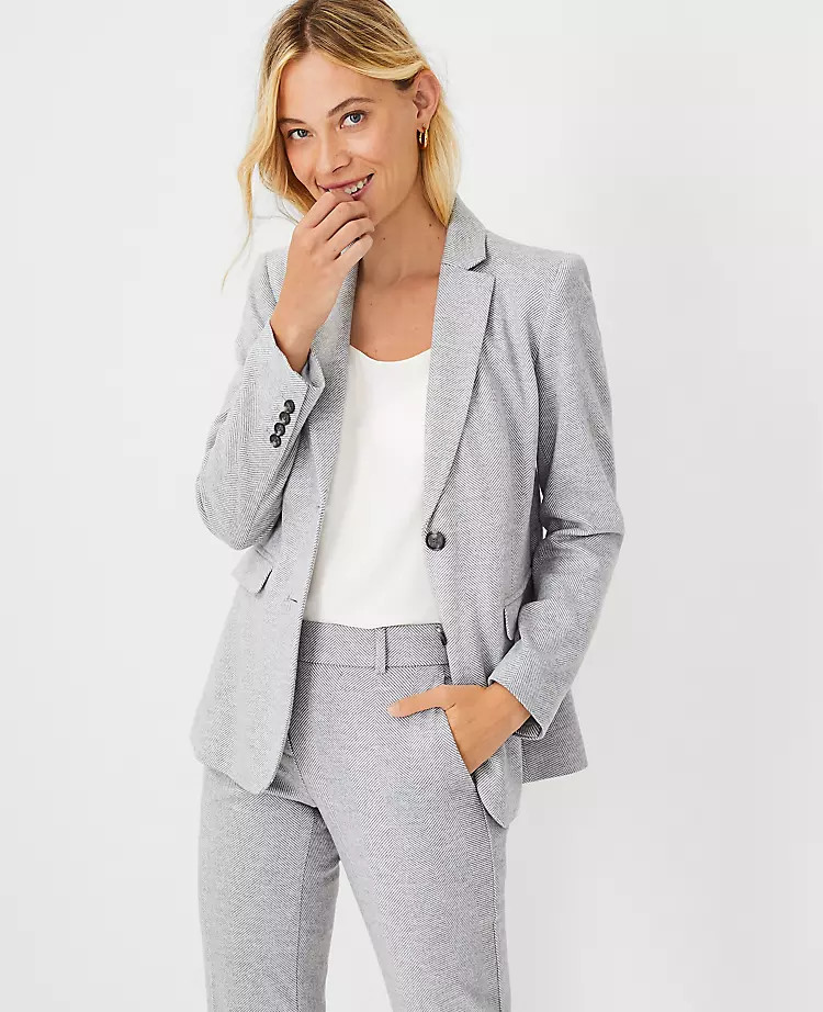 The Two Button Blazer in Herringbone | Ann Taylor (US)