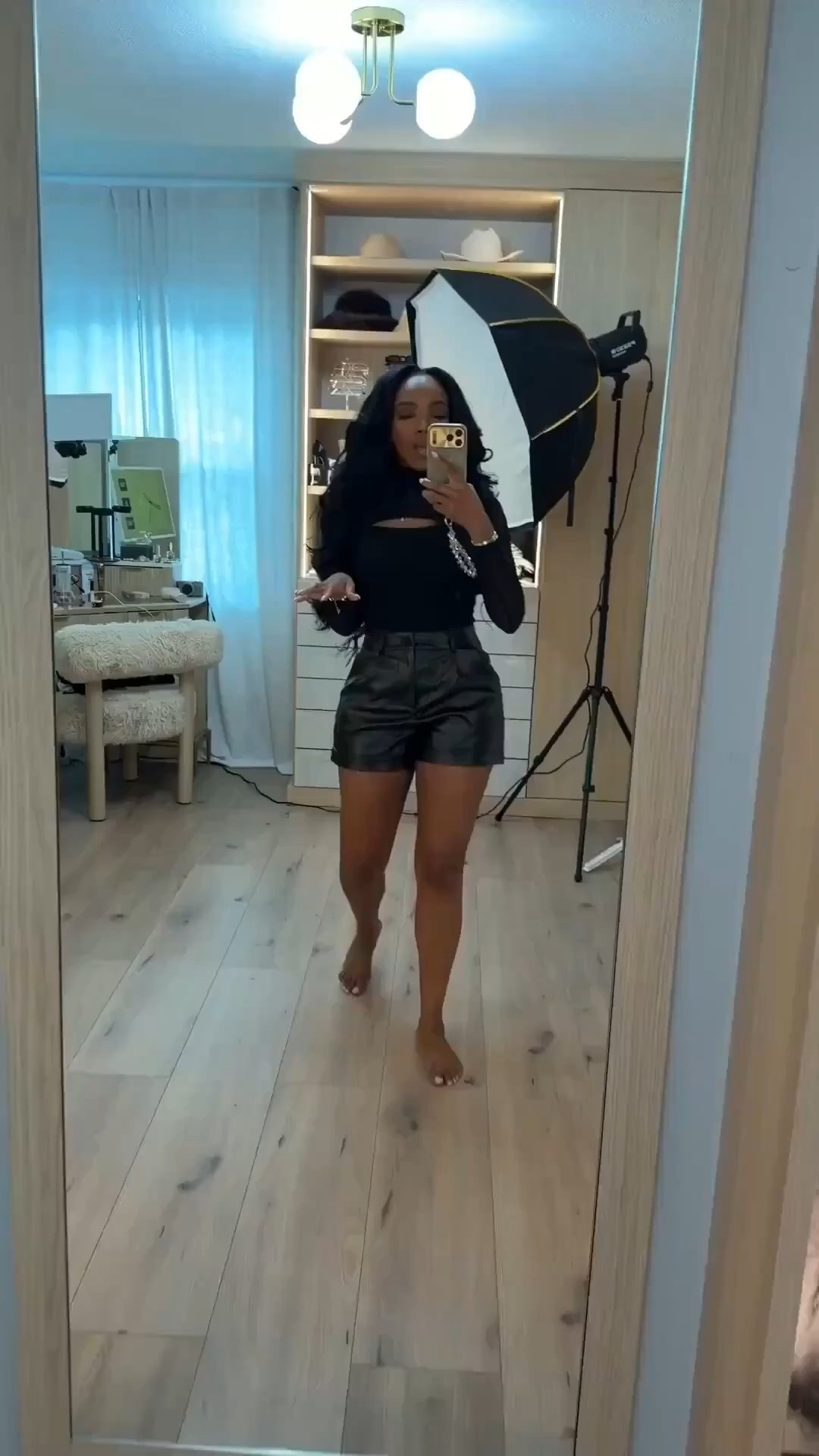 ✨ Elevated All-Black with an Edge

A fitted long-sleeve paired with faux-leather shorts creates a sleek, modern silhouette that feels intentional without trying too hard. The clean structure of the top balances the soft sheen of the shorts, giving this look just enough edge while staying wearable. These are the kind of staples you can remix endlessly, making the cost per wear better every time you reach for them.

Perfect for:
• Casual nights out
• Weekend plans
• Chic daytime errands

📏 Sizing:
Top: Small
Shorts: Small

Measurements:
5’4” · 138 lbs · 34D · 27” waist · 40” hips

Tap to get details.

All-black outfit inspiration, faux-leather shorts styling, elevated everyday basics, sleek minimal outfits, modern wardrobe staples for women.

Follow me on Instagram and YouTube @kirasfashionfinds  

#LTKgrwm #LTKootd #LTKPetite