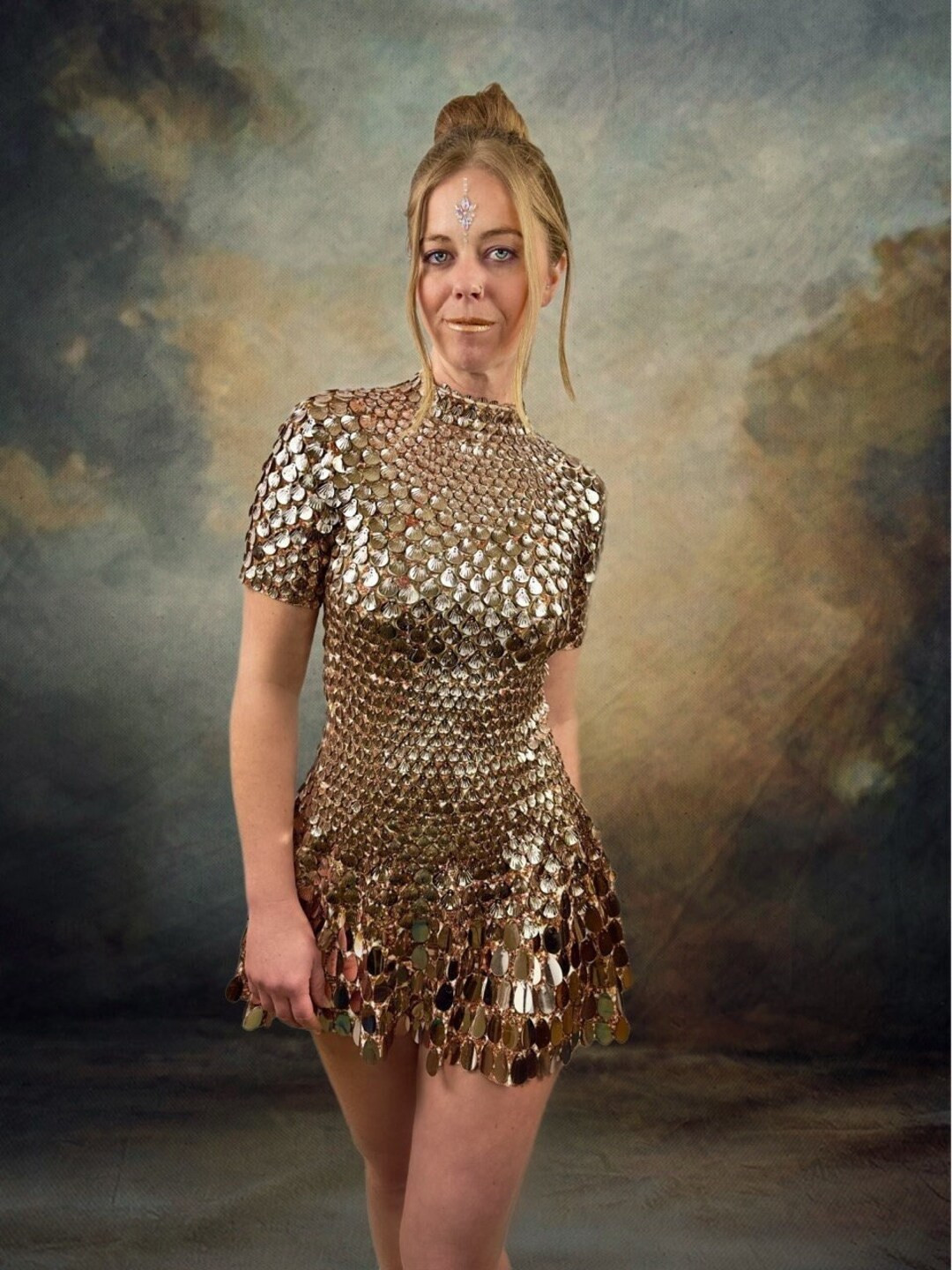 Helen Sequins Gold Party Dress / Sparkle Club Festival Bodysuit / Burning Man Outfit NYE Performa... | Etsy (US)