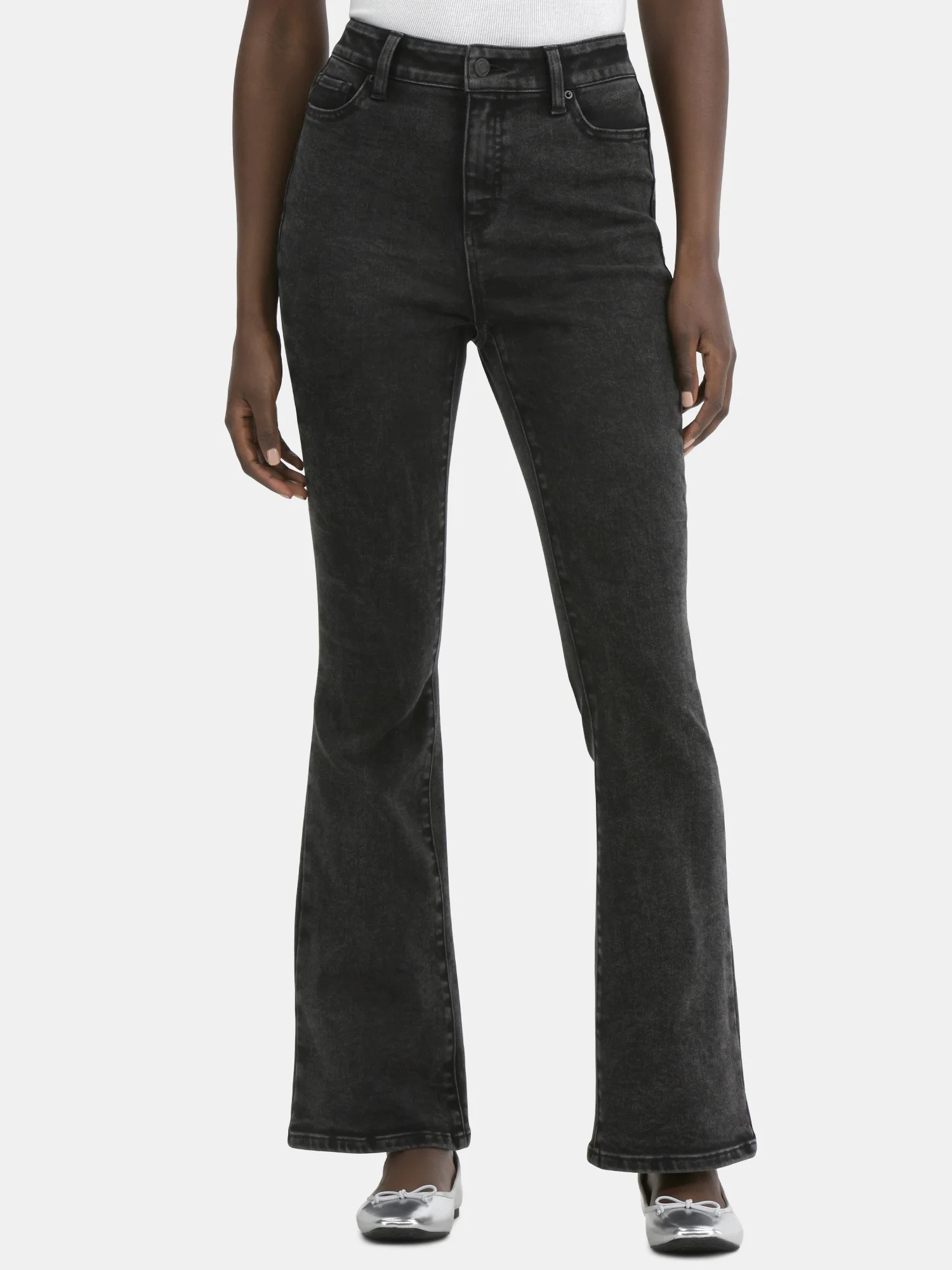 Time and Tru Women's High Rise Flare Jeans, 32" Inseam, Sizes 2-22 | Walmart (US)