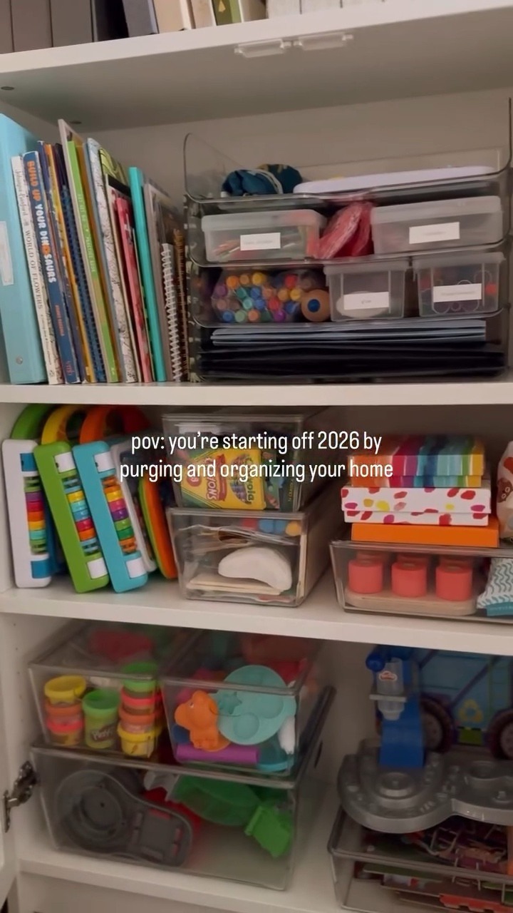 POV: You’re starting off 2026 by purging and organizing your home. ✨ 

First things first: the toy cabinets HAD to get organized 

Comment SHOP below to receive a DM with the link to this post on my LTK ⬇ https://liketk.it/5JHfR #ltkkids #ltkhome #ltkmomlife #aclassyfashionista #targetfinds @target target toy organization finds
