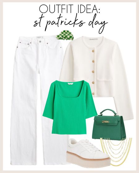 Cutest St Patrick’s Day outfit idea! 

#stpatricksday

St Patrick’s day outfit. White denim. Designer inspired handbag. White spring sneakers  

#LTKSeasonal #LTKfindsunder100 #LTKstyletip