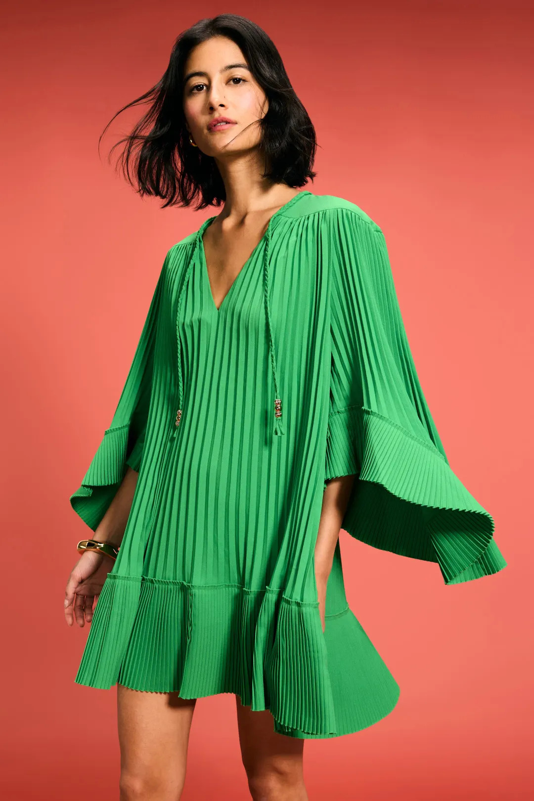 Short Pleated Dress | Rent the Runway