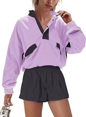 Nirovien Womens Workout Sets Short Athletic Set Activewear 2 Piece Outfits Pullover Sweatshirt an... | Amazon (US)