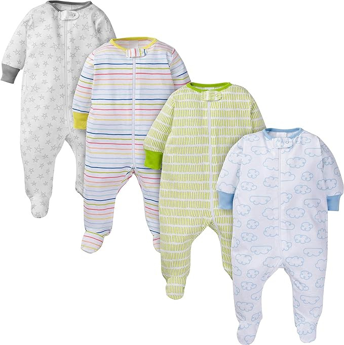 Onesies Brand unisex-baby 4-pack Sleep 'N Play Footies Multi Pack | Amazon (US)