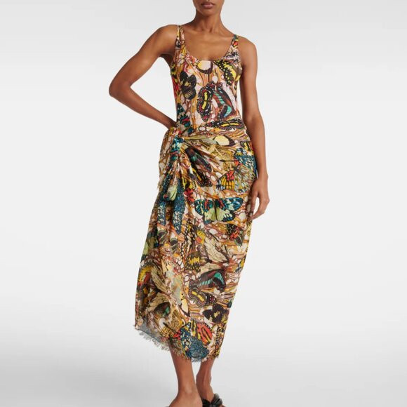 JEAN PAUL GAULTIER THE YELLOW BUTTERFLY SWIMSUIT MEDIUM SARONG ONE SIZE SET NWT | Poshmark