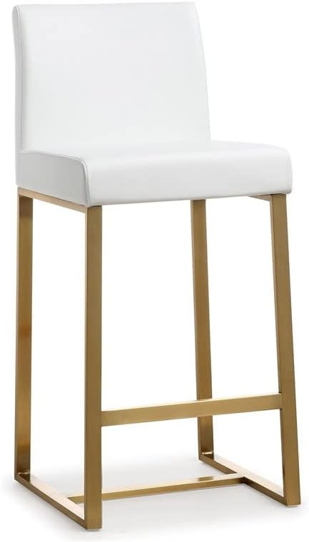 TOV Furniture Denmark Steel Stool, Counter Height, White | Amazon (US)