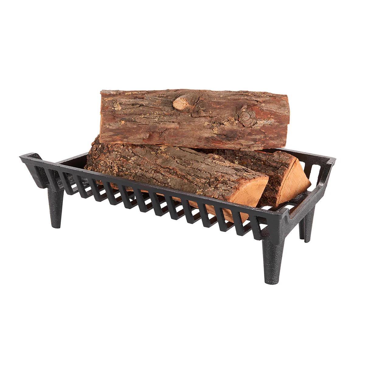 24" Flat Bottom Fireplace Grate | Plow & Hearth | Plow & Hearth