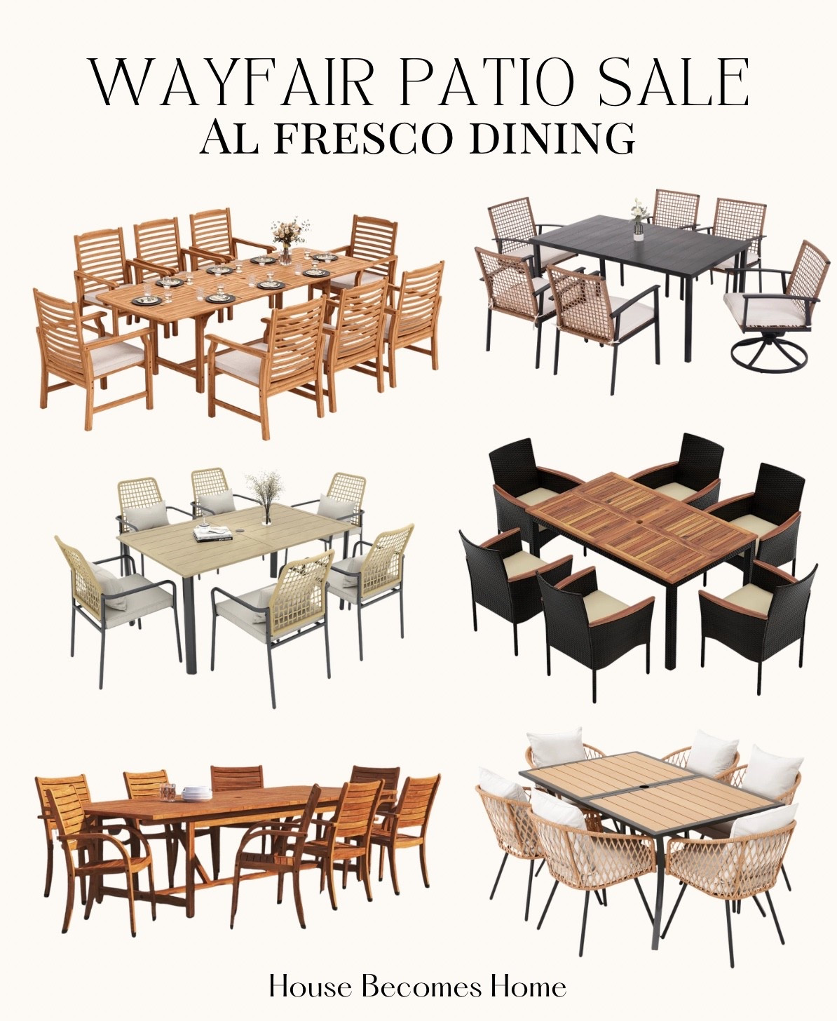 Wayfair Oatio sale 🙌🏻🙌🏻

Up to 50% off a alfresco dining ￼

#LTKHome #LTKspringtrends #LTKspring