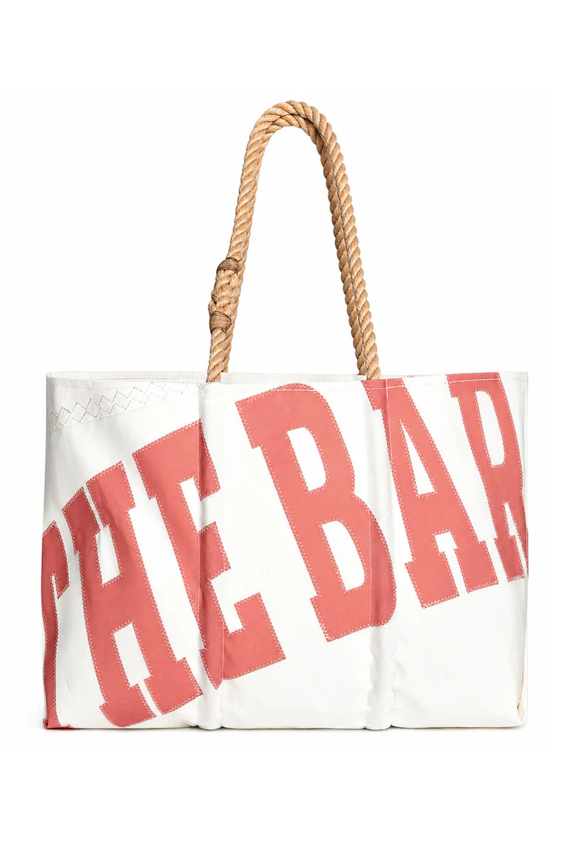 SEA BAGS MAINE FOR THE BAR LARGE CORAL/WHITE | The Bar