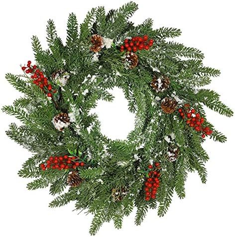 28 inch Christmas Wreath Front Door Decoration Outdoor Large Wreath for Porch Advent Holiday Decor W | Amazon (US)