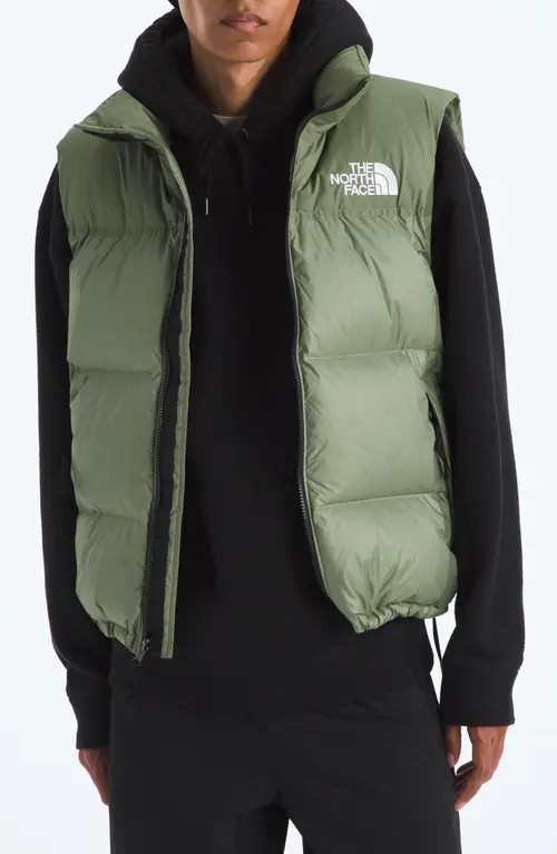 The North Face 1996 Retro Nuptse Water Resistant Down Puffer Vest in Bark Mist at Nordstrom, Size X-Small | Nordstrom